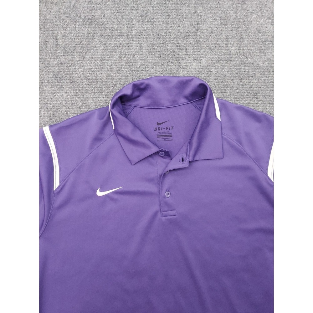 Lot of 3 Nike Dri-FIT Golf Polo Shirt Mens XL Purple Pink Orange Logo Swoosh - Picture 15 of 16